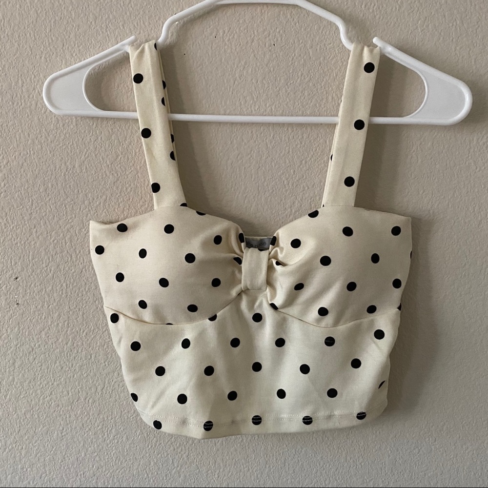 polka dot crop top